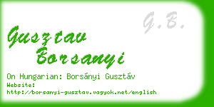 gusztav borsanyi business card
